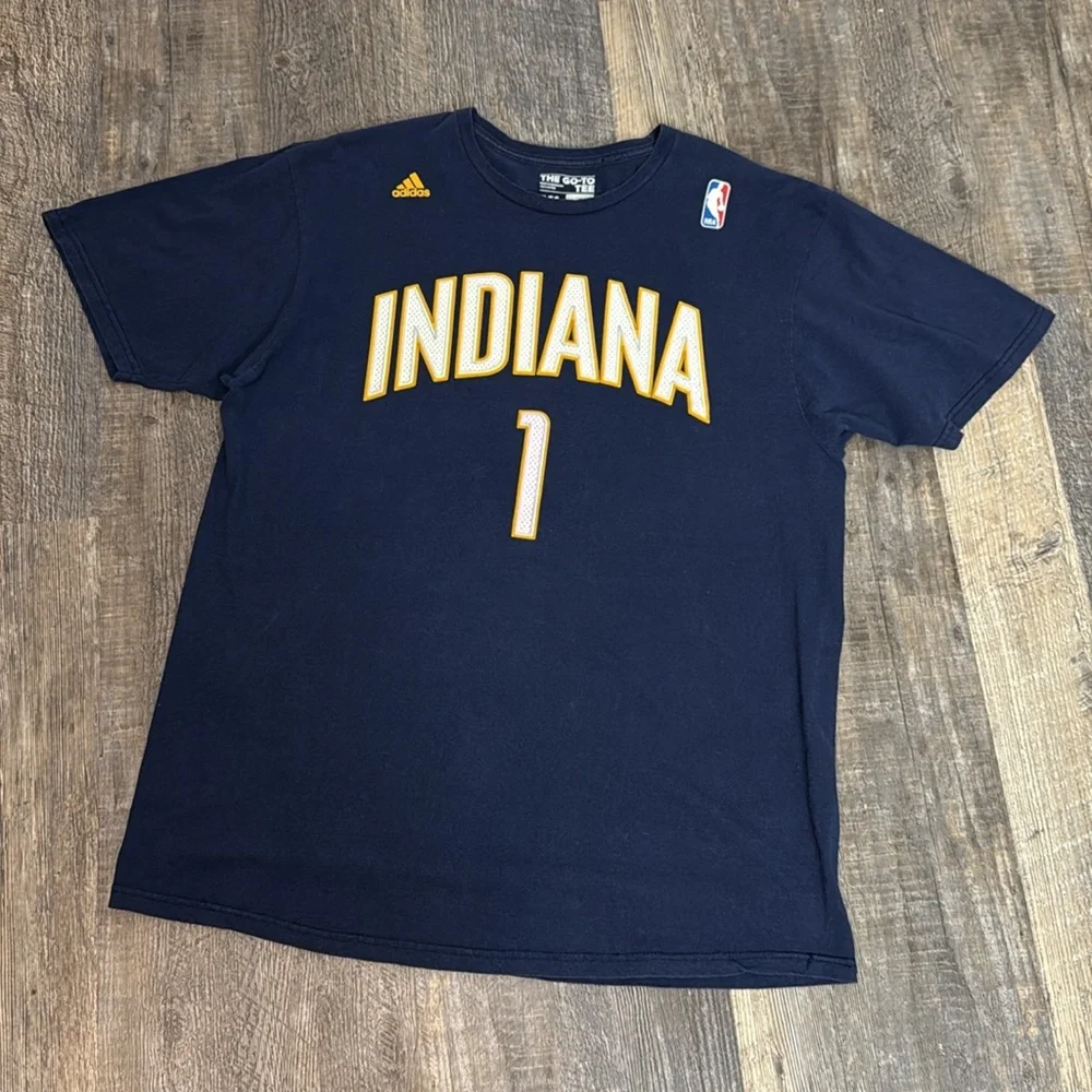 Adidas NBA Indiana Pacers Y2K Lance Stephenson Men Blue Size XL  T-shirt